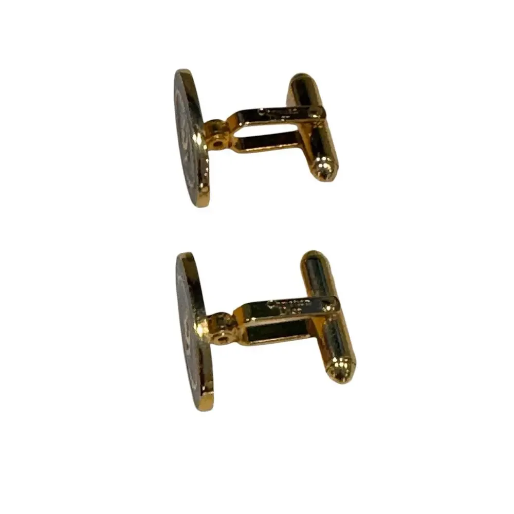 ViNTaGe Christian Dior Gold & Black Enamel Cufflinks Box
